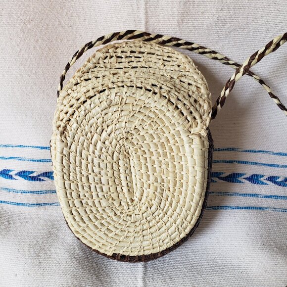 Vintage Panamanian Woven Figural Medicine Pouch Wounaan Embera Raffia Bag Purse - Picture 3 of 9